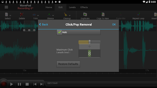 WavePad Master's Edition Ekran görüntüsü