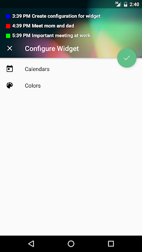 Transparent Calendar Widget Screen 2