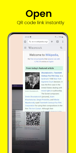 Android application QR Code Reader screenshort
