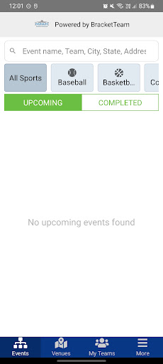 Android application Marquee Sports and Events screenshort