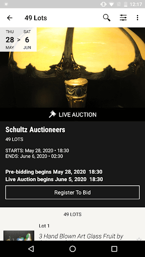 Schultz Auctioneers Screen 3