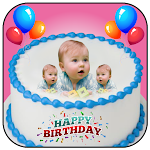 Cover Image of Download Photo, name on Cake Birthday 1.5 APK