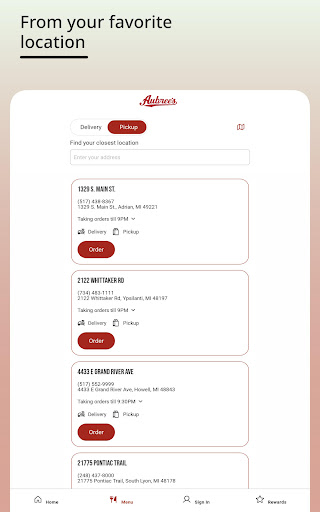 Aubrees Pizzeria and Grill