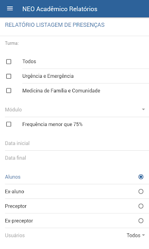 Neo Relatórios Screen 2