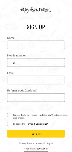 Android application The Baker's Dozen screenshort