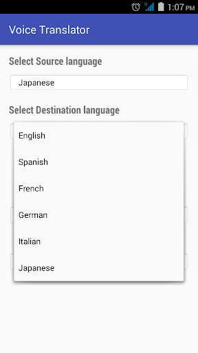 Voice Translator Screen 2