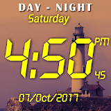 Day night changing clock live wallpaper icon