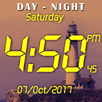 Day night changing clock live wallpaper