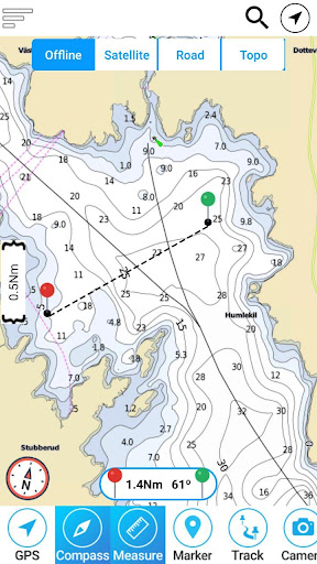 Android application Glafsfjorden sjö Sverige Karta screenshort