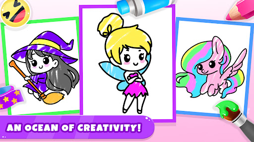 Girls Coloring Games for Kids  screenshots 4