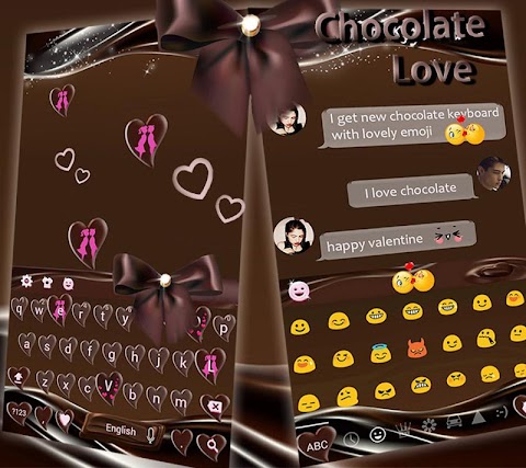 バレンタインチョコレートキーボードのテーマのおすすめ画像4