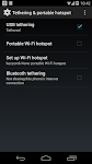 screenshot of USB Tethering