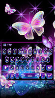 screenshot of Sparkle Neon Butterfly Keyboard Theme