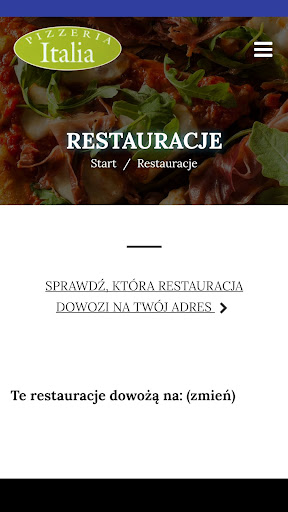 Android application Pizzeria Italia screenshort