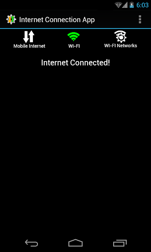 internet connection Screen 3