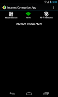 screenshot of internet connection