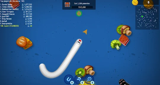 worms zone snake