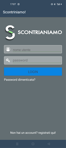 Android application Scontriniamo screenshort