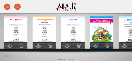 Android application Analiz Mobil Kütüphane screenshort