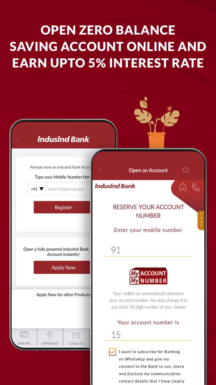 Android application IndusMobile: Digital Banking screenshort