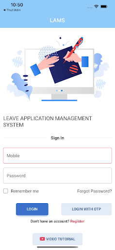Android application LAMS screenshort
