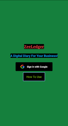Android application ZeeLedger screenshort