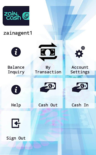 Zain Cash Agent Screen 2