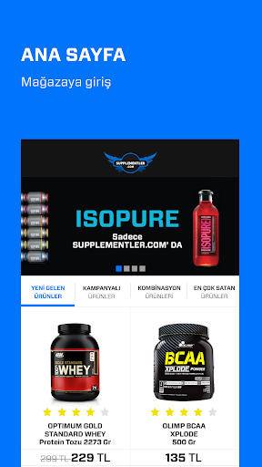 Android application Supplementler.com screenshort