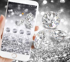 シルバーダイヤモンドの輝きのテーマ壁紙 Silver Diamond Glitter Androidアプリ Applion