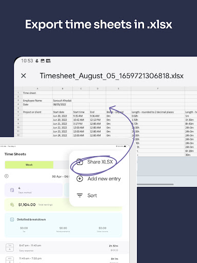 Time Clock: Easy Hours Tracker screenshot