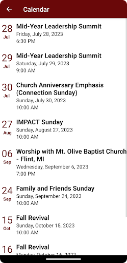 Android application Greater Christ Baptist Church screenshort