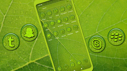 Green Leaf Drop Theme Screen 3