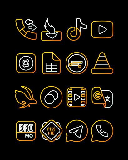 Screenshot of HoneyLine Yellow - Icon Pack