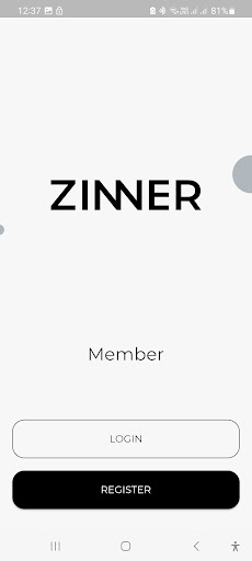 Android application ZINNER Member screenshort