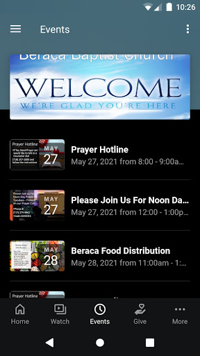 Beraca Baptist Church Screen 3