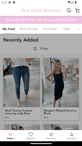Android application Red Jacket Boutique screenshort