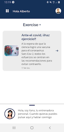 Android application Ponte en Marcha screenshort