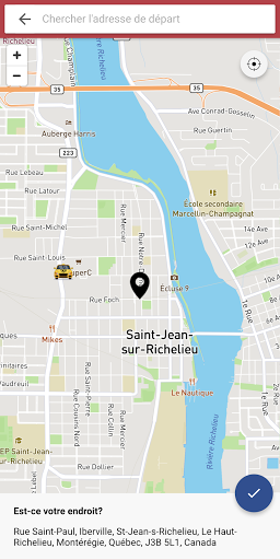 Android application Taxi St-Jean screenshort