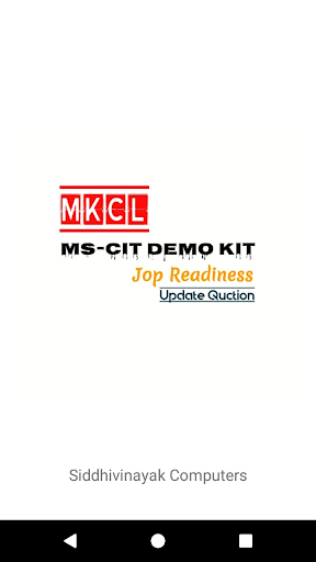 MS-CIT Demo Kit - Job Readiness Update Quastions