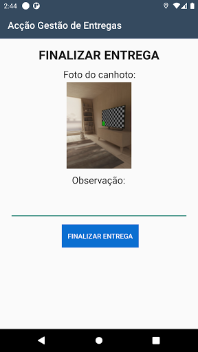 Android application Acção Gestão de Entregas screenshort