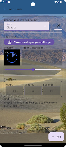 Timer Screen 3