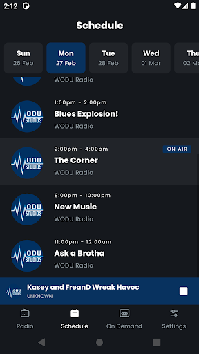 WODU Radio Screen 3