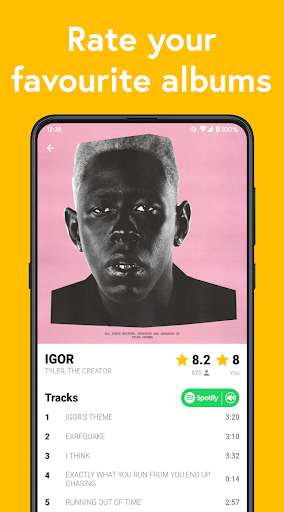 Screenshot of Rate Music - Album Reviews