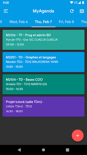 UnivAgenda Screen 3