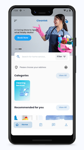 Android application Cleantek Home Services screenshort