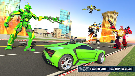 Flying Dragon Robot Car Games .9 Screenshots 2