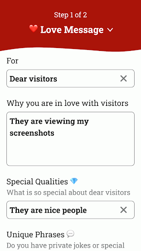 AI Message Generator Olivia Screen 3