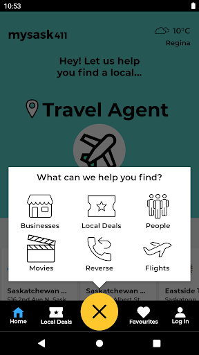 Mysask411 - Local Search Screen 2