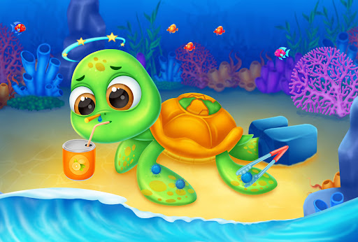 Android application ocean animal care games screenshort