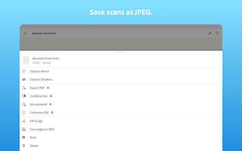 Adobe Scan: PDF Scanner, OCR‏ Screenshot